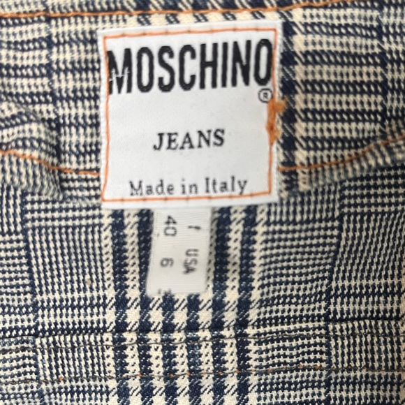 Moschino Jeans, 00’s crop denim plaid Jacket! - Picture 3 of 6